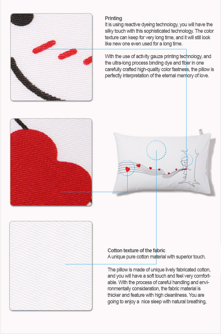 couple printed pillow case