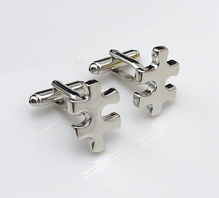 Puzzle piece cufflinks