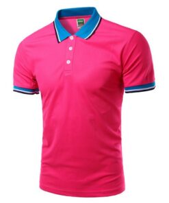 Men Polo Shirt Short Sleeve Red