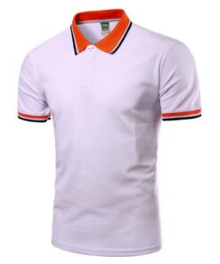 Men Polo Shirt Short Sleeve White
