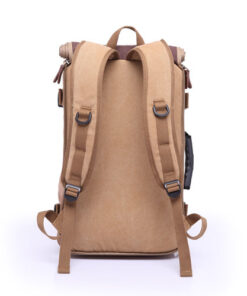 brown backpack back