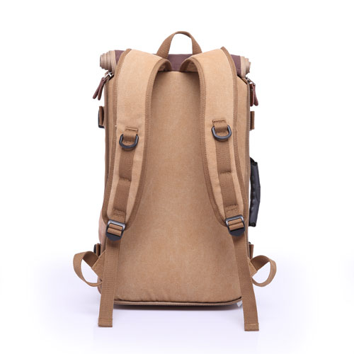 brown backpack back